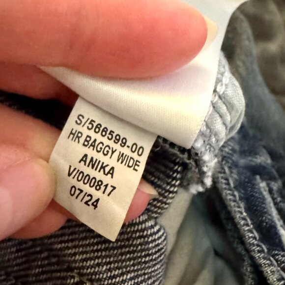 NWOT Old Navy Drapey High-Waisted Baggy Wide-Leg Jeans 16 - Picture 6 of 6